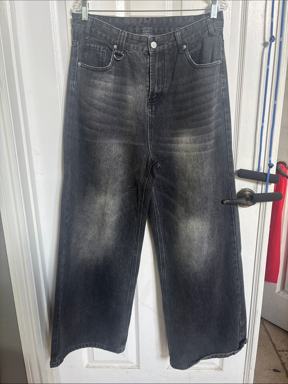 Relaxed Black Washed Men’s Jeans - Wide Leg Casual Denim